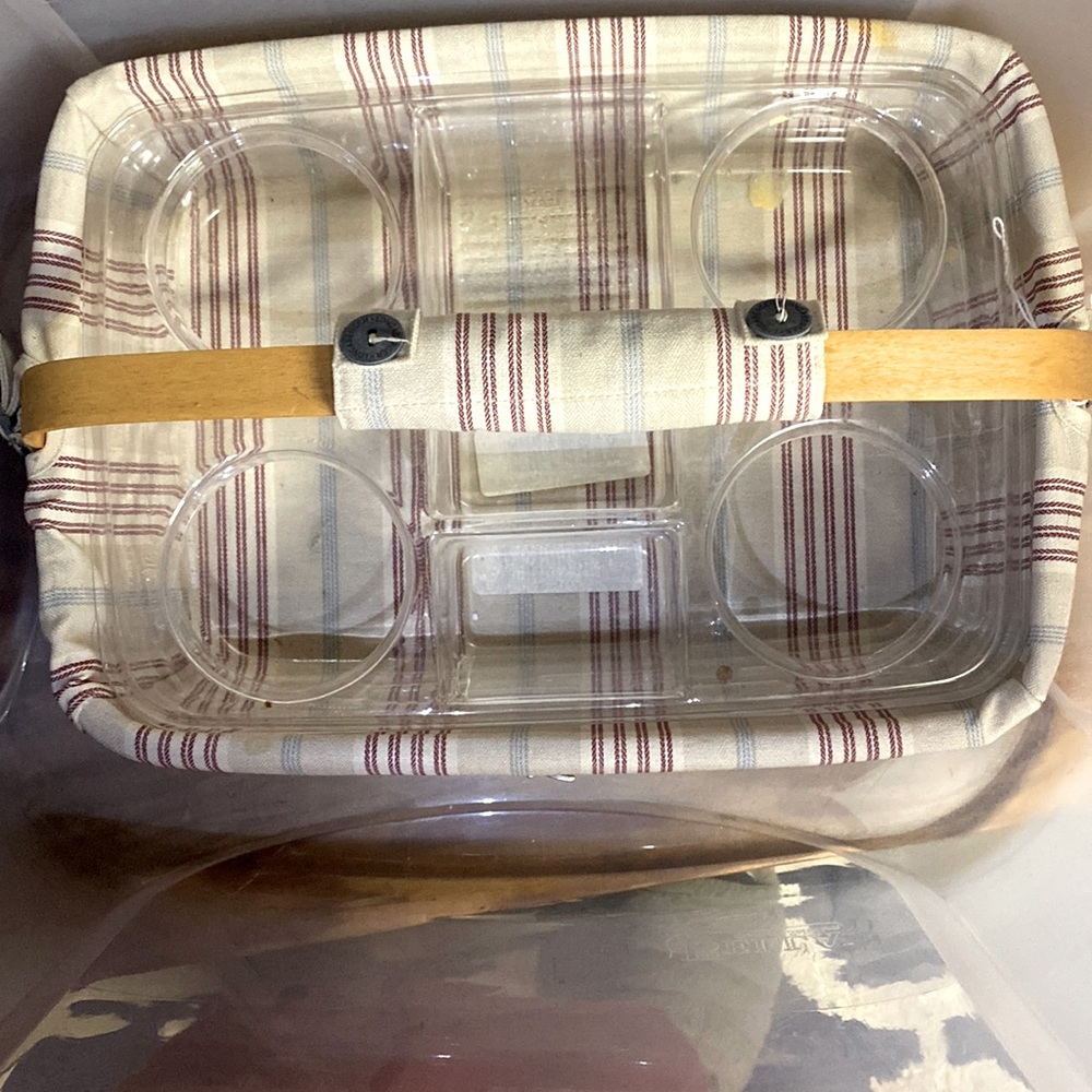 2002 LONGABERGER Classic Back Porch Basket COMBO, Liner, Protector